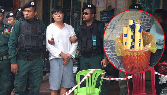 Breaking News ៖ ឃាត់ខ្លួនជនជាតិចិន ដែលយកគ្រាប់មិនទាន់ផ្ទុះចូលហាងលក់គុជមួយកន្លែង