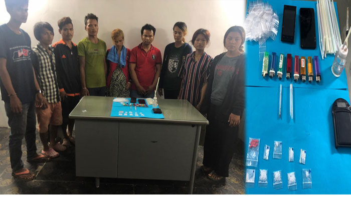 ចាប់ឃាត់ខ្លួន ជនសង្ស័យប្រុស ស្រីចំនួន៩នាក់ នៅគោលដៅផ្សេងគ្នា ​ពាក់ពន្ឋ័ករ​ណីគ្រឿងញៀន​!