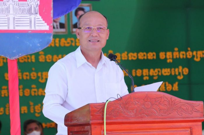 អបអរពិធីបញ្ចុះខណ្ឌសីមាព្រះវិហារ និងសម្ពោធឆ្លងសមិទ្ធផលនានានៅក្នុងវត្តកំពង់ត្រាច ស្រុករមាសហែក ខេត្តស្វាយរៀង