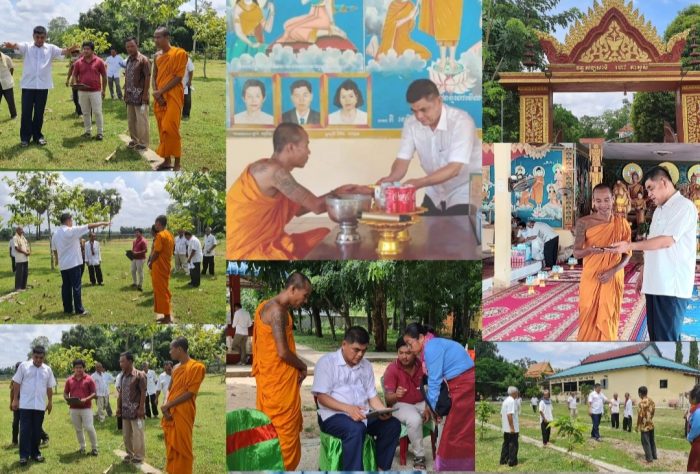 លោកឧត្តមសេនីយ៍ទោ នាង សុជីវី និងក្រុមការងារ បាននាំយកទៀនព្រះវស្សា គ្រឿងបរិក្ខារ និងបច្ច័យ មកប្រគេនព្រះសង្ឃដែលគង់ចាំព្រះវស្សា នៅវត្តតាសួស ហើយក៏បានចុះពិត្យទីតាំងក៏សាងរូបសំណាកព្រះអង្គគោកធ្លក និងរៀបចំសួនច្បានៅជំវិញស្រះទឹក