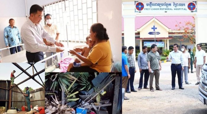 ឯកឧត្តម អ៊ុន ចាន់ដា អភិបាលខេត្តកំពង់ចាម ចុះជួបសួរសុខទុក្ខ និងរំលែកទុក្ខ ដល់គ្រួសាររងគ្រោះដោយសារខ្យល់កន្ត្រាក់
