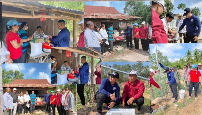 លោក សោម សុភ័ណ្ឌ បាននាំយកឣំំណោយទៅចែកជូនប្រជាពលរដ្ឋដែលមានជីវភាពខ្វះខាត់ចំនួន២ គ្រួសារនិងបានយកឣំពូសូឡាទៅដាក់បំភ្លឺផ្លូវចំនួន២ផ្ទាំង នៅឃុំចំឡង!